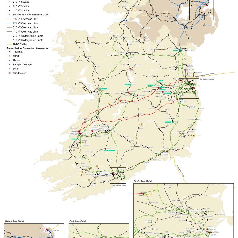 Ireland Grid Map